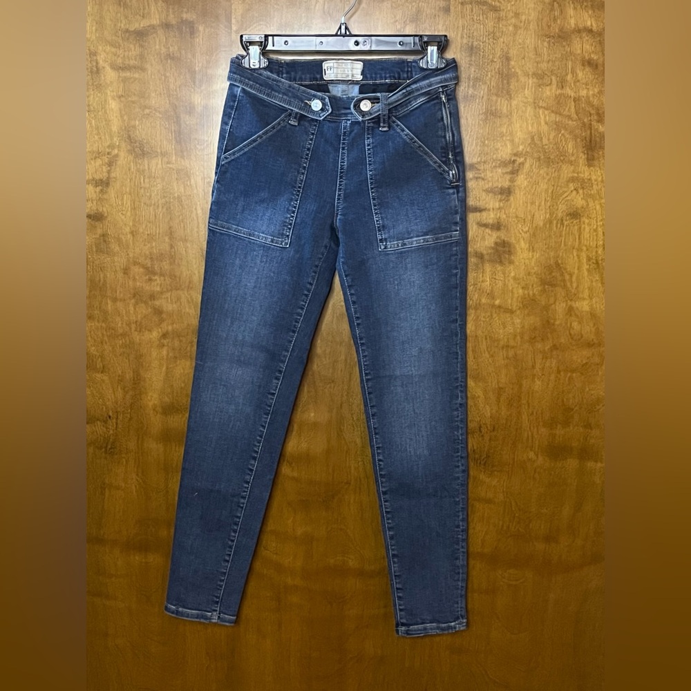 Free People Dark Blue Skinny Jeans